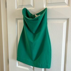 Green Strapless Cocktail Dress
